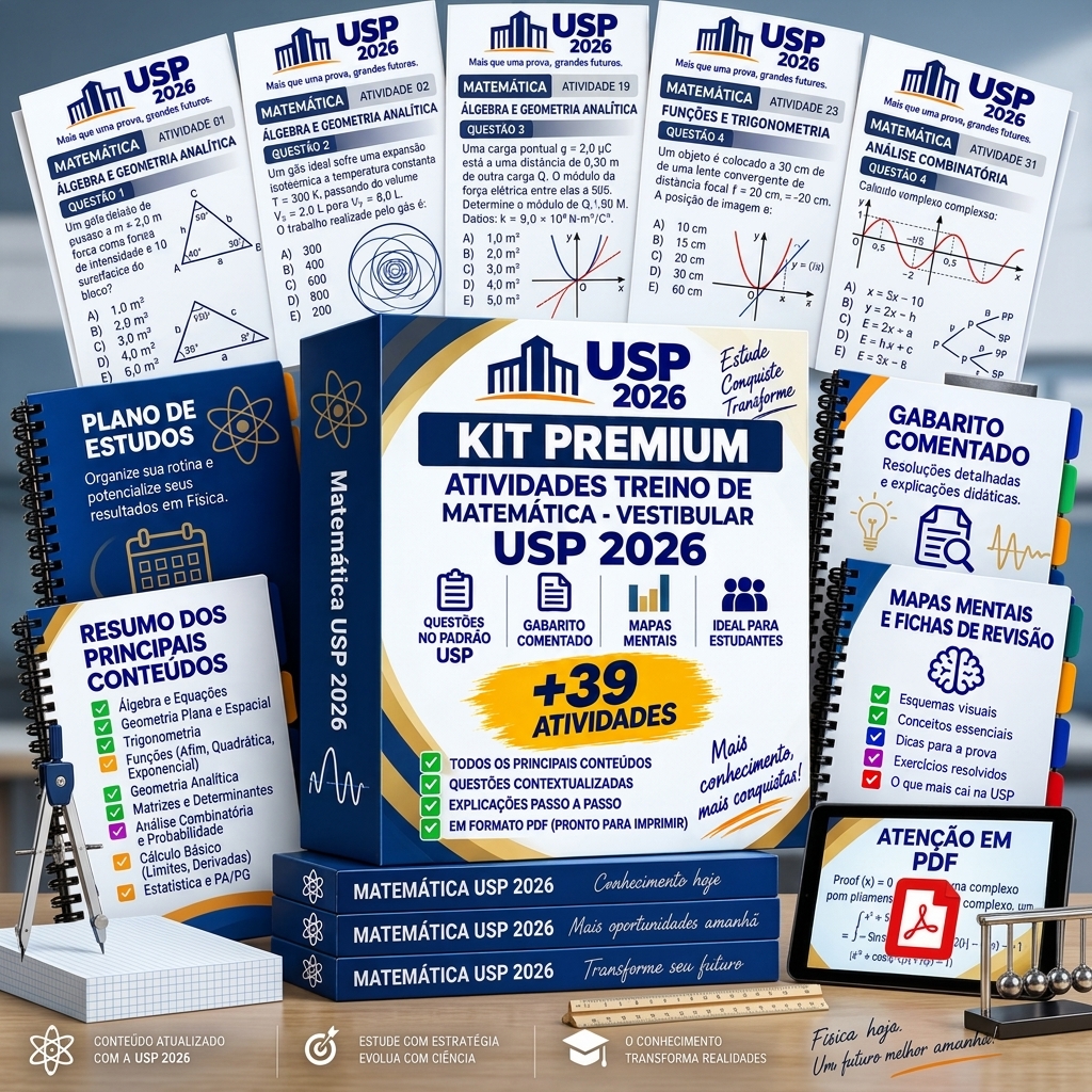 Kit Premium Matemática Vestibular Fuvest USP 2026